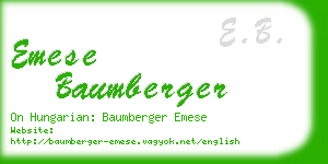 emese baumberger business card